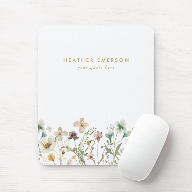 Modern Blommigt Mousepad Musmatta (Med mus)