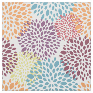 Modern Blommigt Multifärgad Fabric Tyg