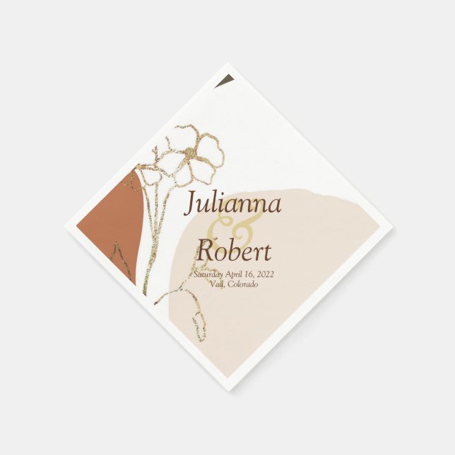 Modern blommigt napkins pappersservett (Hörn)