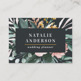 Modern blommigt och elegant av löv visitkort