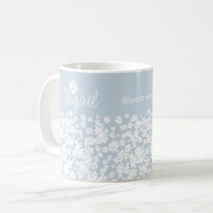 Modern Blommigt Ord & Daisy Anpassningsbar Coffee Kaffemugg