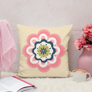 Modern Blommigt Pastel Dekorativ kudde