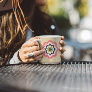 Modern Blommigt Pastel Mugg
