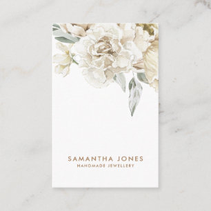 Modern Blommigt Peonies Earrings Jewelry Visning Visitkort