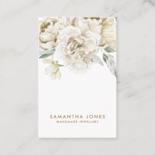 Modern Blommigt Peonies Necklace Jewelry Visning Visitkort