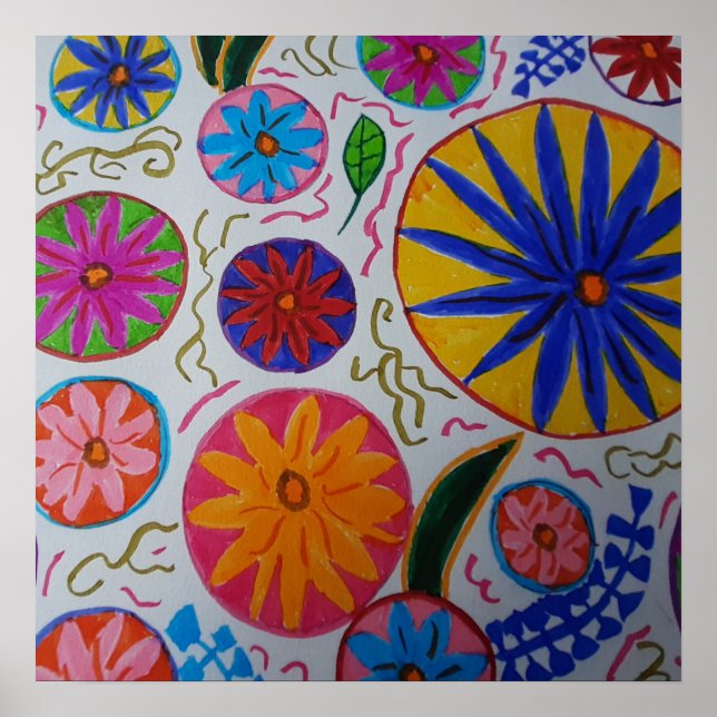 Modern Blommigt Poster (Framsidan)