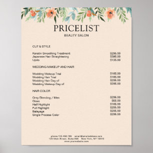 Modern Blommigt Preislyssning Poster