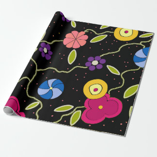 Modern Blommigt - radbrytning Papprare Presentpapper