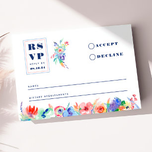 Modern Blommigt Rainbow LGBTQ-Bröllop OSA Kort