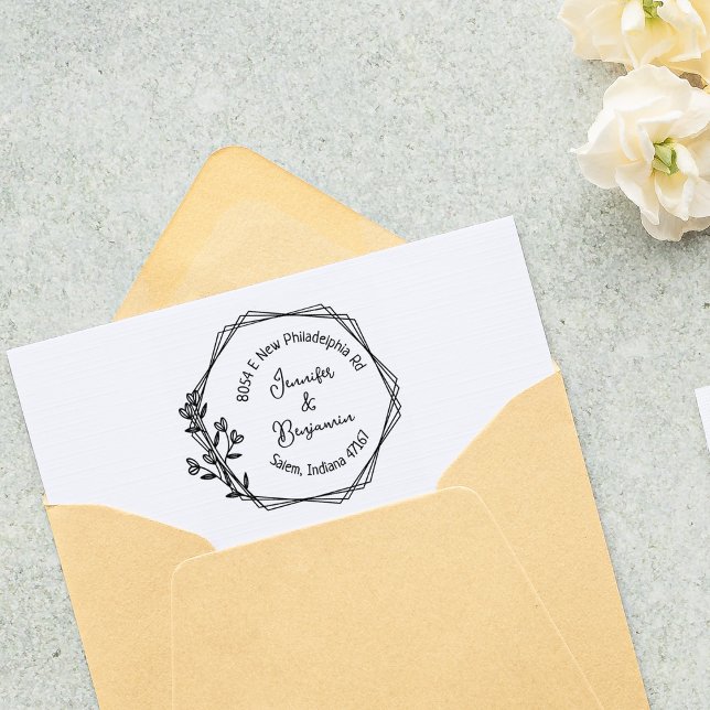 Modern Blommigt Returadress, par Stämpel (Skapare uppladdad)