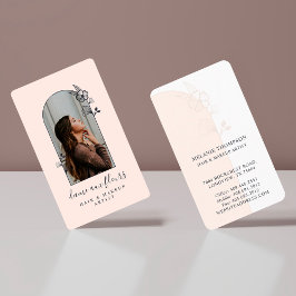 Modern Blommigt Ro Beauty Photo Arch Rosa Visitkort