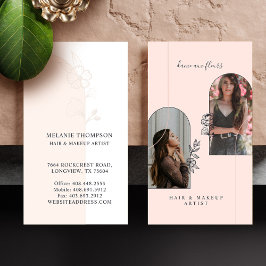 Modern Blommigt Ro Beauty Photo Arches Rosa Visitkort