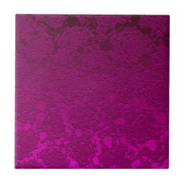 Modern Blommigt Shock rosa Fuchsia Girly Mönster Kakelplatta