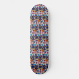 Modern Blommigt Skateboard