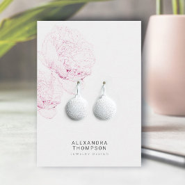 Modern Blommigt Sketch Jewelry Visning med feta pe Visitkort