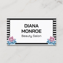 Modern Blommigt Skrämt salon elegant Visitkort