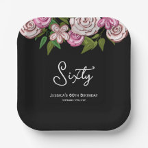 Modern Blommigt-skript 60:e födelsedagen