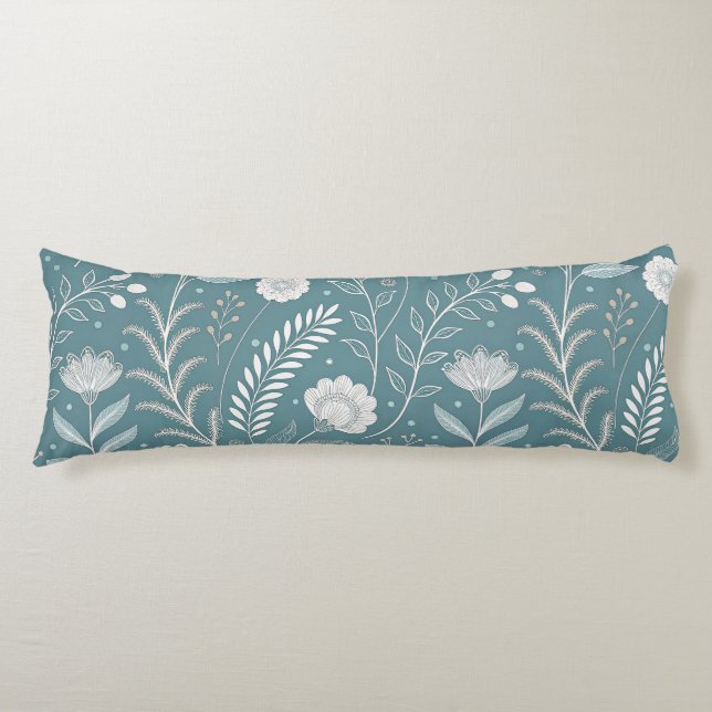 Modern Blommigt Skriv ut borstad Polyester Kroppskudde (Framsidan)