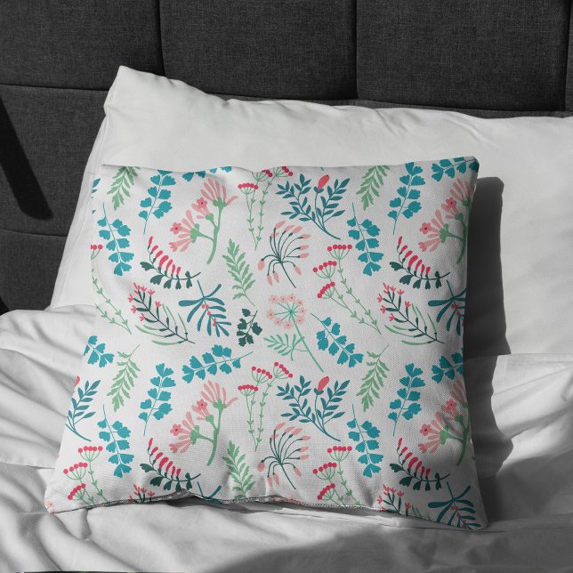 Modern Blommigt Skriv ut Kudde (Modern Floral Print Pillow)