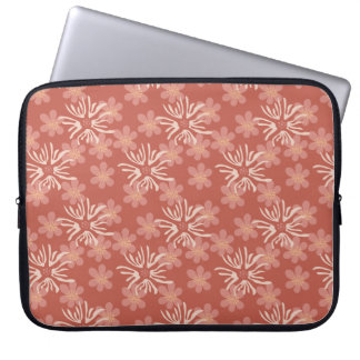 Modern Blommigt - Soft Terracotta Palette Laptop Fodral