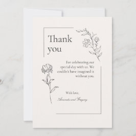 Modern Blommigt - tackkort Tack Kort