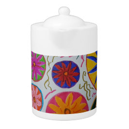 Modern Blommigt Tea Pot