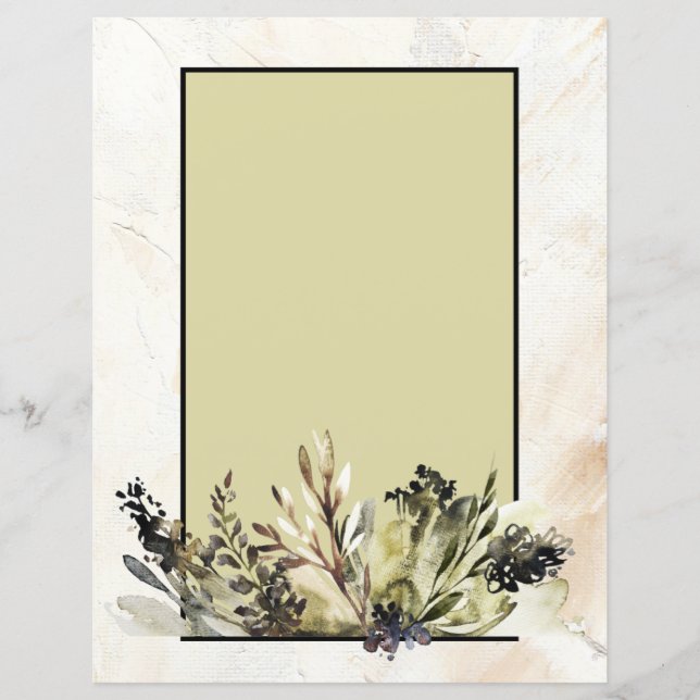 Modern Blommigt Teckning-skräpbok Papper (Framsida)