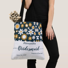 Modern Blommigt Tote Bag Tygkasse