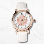 Modern Blommigt Trendig Snyggt Chic för  i modern  Armbandsur<br><div class="desc">Modern Blommigt Trendig Snyggt Rosa Chic Womans Watches har en trendig modern blommigt för vattenfärger i rosa. Skapat av Evco Studio www.zazzle.com/store/evcostudio</div>
