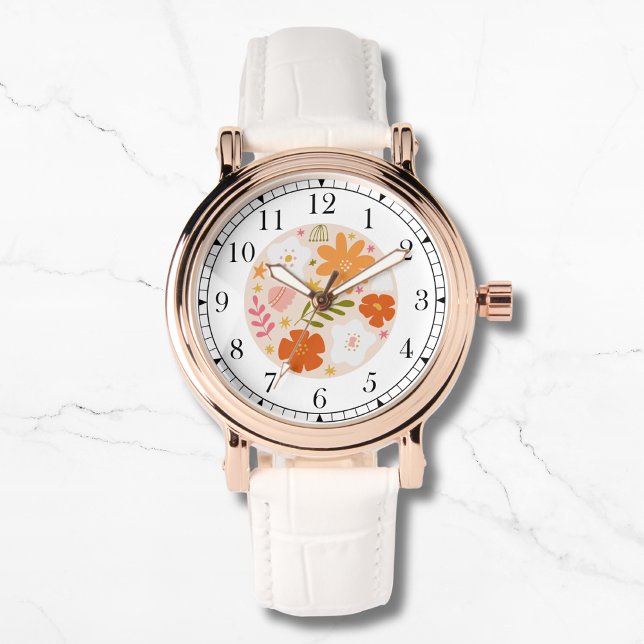 Modern Blommigt Trendig Snyggt Chic för  i modern  Armbandsur (Skapare uppladdad)