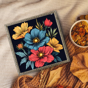 Modern Blommigt Wall Art: Fetma och vackra Fototryck