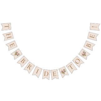 Modern Blommigt Wildblombuntning Vimplar