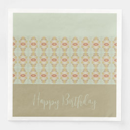 Modern Blommönster Accented Designer Pappersservett