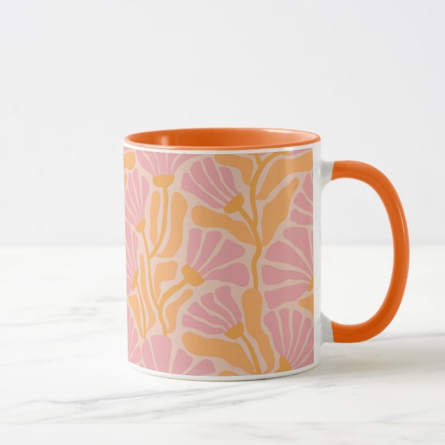 Modern Blommönster i mitten av århundradet Mugg (Höger)