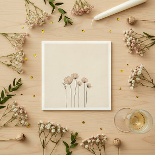 Modern blommor Napkins Pappersservett