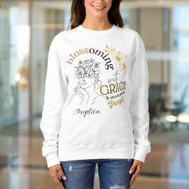 Modern blomning med Grace Kvinnors egenmakt T Shirt