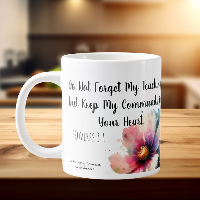 Modern blomskrift jumbo mugg (elegant scripture mug)