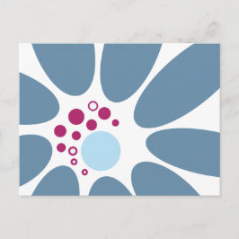 Modern blomster 2 abstrakt design vykort