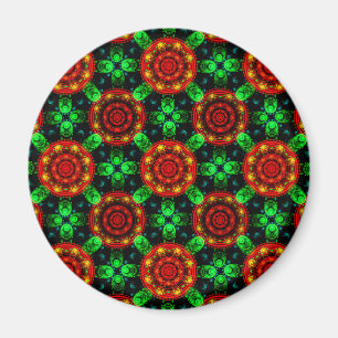Modern blomster boho elegant abstrakt mönster #504 magnet