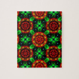 Modern blomster boho elegant abstrakt mönster #504 pussel