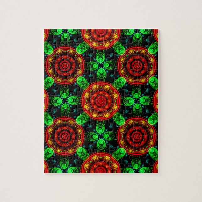 Modern blomster boho elegant abstrakt mönster #504 pussel (Vertikal)