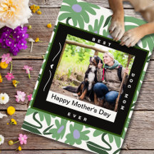 Modern blomster Dog Mom Mors dag Foto