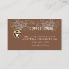 Modern blomster-kaffebok kort