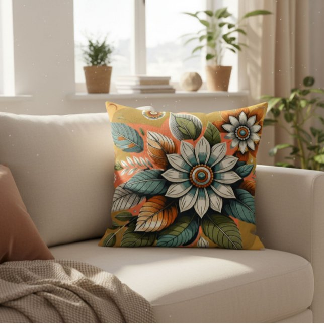 Modern blomster  kudde (Skapare uppladdad)