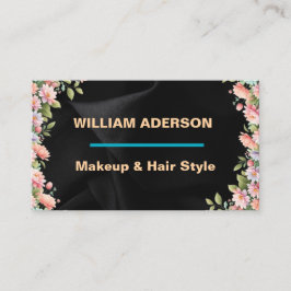 MODERN blomster makeup artist-kort Visitkort