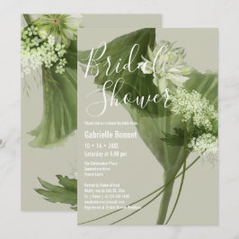 Modern blomster vattenfärg botanisk | Champagne Inbjudningar