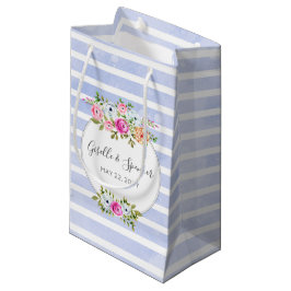 Modern blomsterakvarell ros marinrandig souvenir