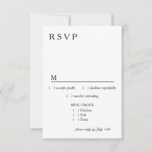 Modern blomsterampersand plommon rosa RSVP med men OSA Kort