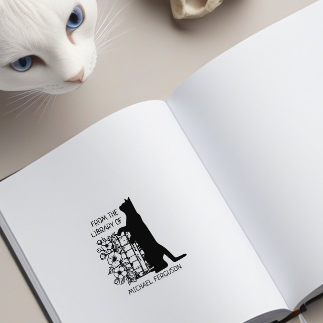Modern blomsterbibliotekskatt  stämpel (Skapare uppladdad)
