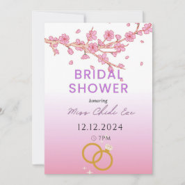 Modern blomsterbröllopsfestinladelse inbjudningar